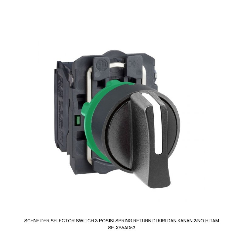 Schneider Electric SELECTOR SWITCH 3 POSISI SPRING RETURN DI KIRI DAN KANAN 2/NO HITAM