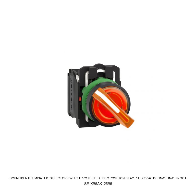 Schneider Electric ILLUMINATED SELECTOR SWITCH Protected LED 2 position stay put 24V AC/DC 1N/O+1N/C JINGGA