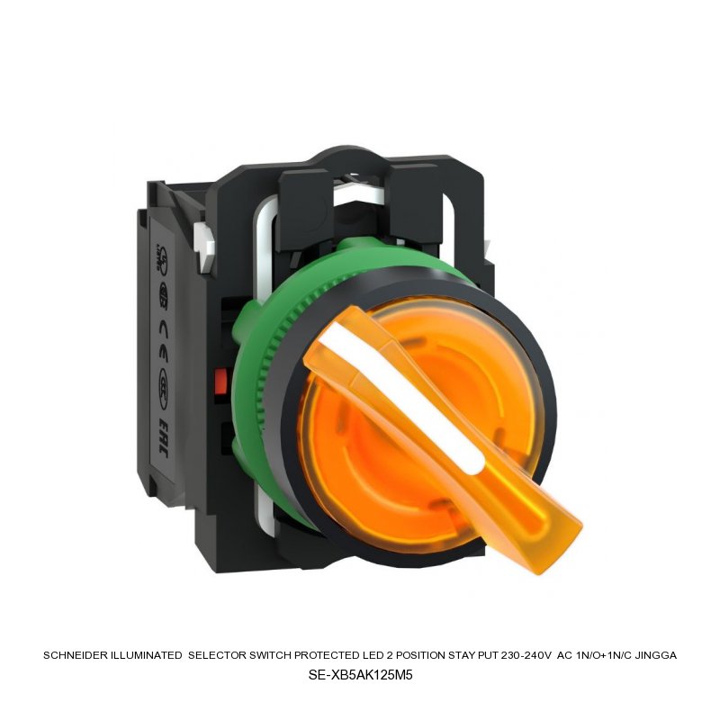 Schneider Electric ILLUMINATED SELECTOR SWITCH Protected LED 2 position stay put 230-240V AC 1N/O+1N/C JINGGA