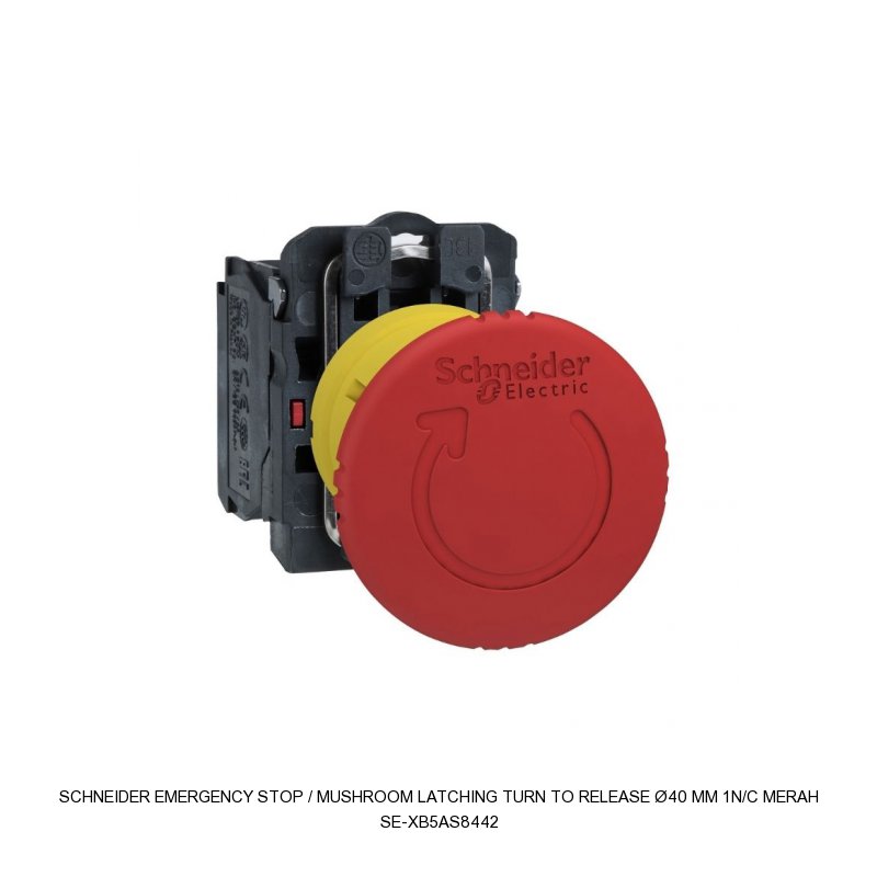 Schneider Electric EMERGENCY STOP / MUSHROOM Latching turn to release ร40 mm 1N/C MERAH