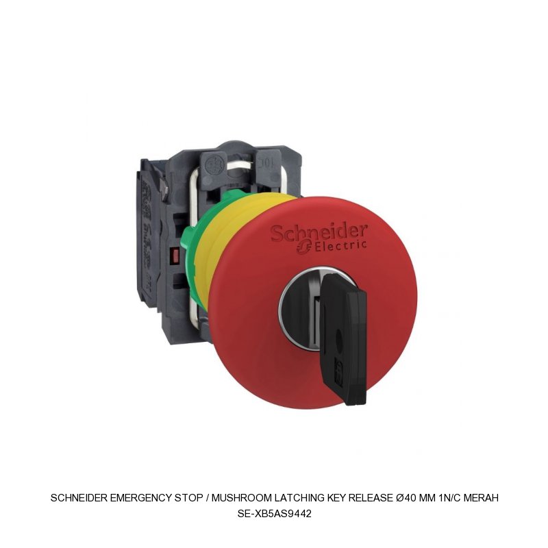 Schneider Electric EMERGENCY STOP / MUSHROOM Latching key release ร40 mm 1N/C MERAH