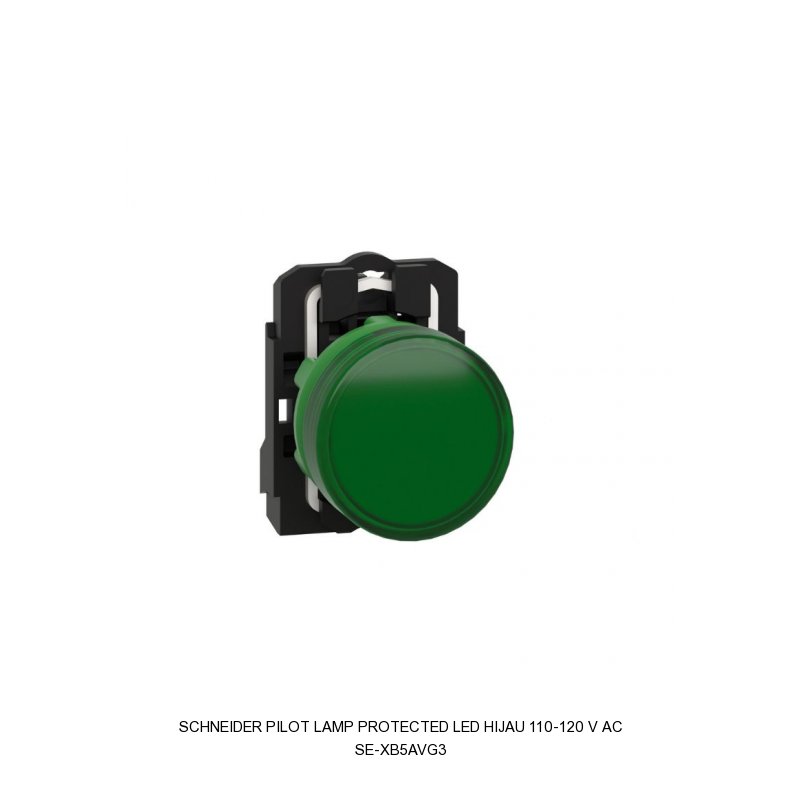 Schneider Electric PILOT LAMP PROTECTED LED HIJAU 110-120 V AC