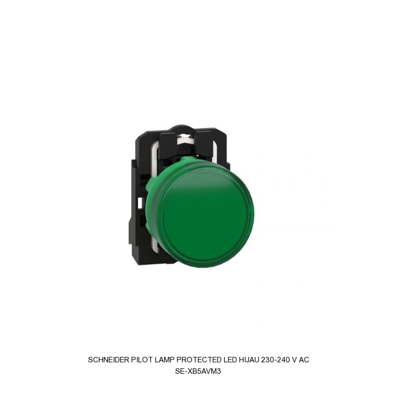 Schneider Electric PILOT LAMP PROTECTED LED HIJAU 230-240 V AC