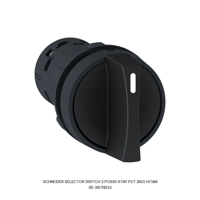 Schneider Electric SELECTOR SWITCH 3 POSISI STAY PUT 2N/O HITAM