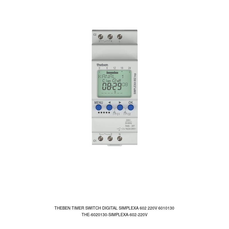 Theben Theben Timer Switch digital Simplexa 602 220V 6010130