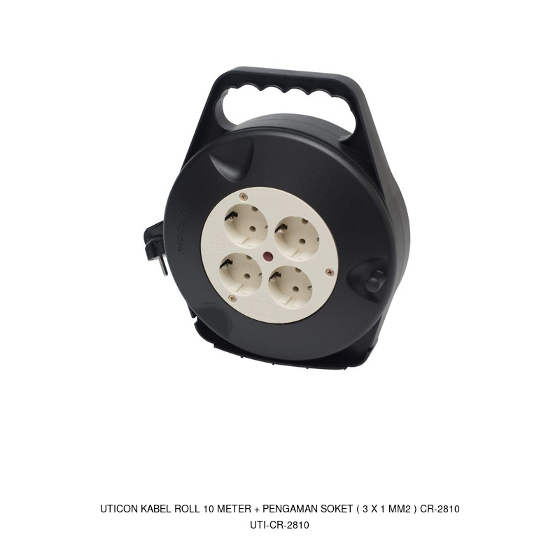 Uticon Uticon Kabel Roll 10 Meter + Pengaman Soket ( 3 x 1 mm2 ) CR-2810