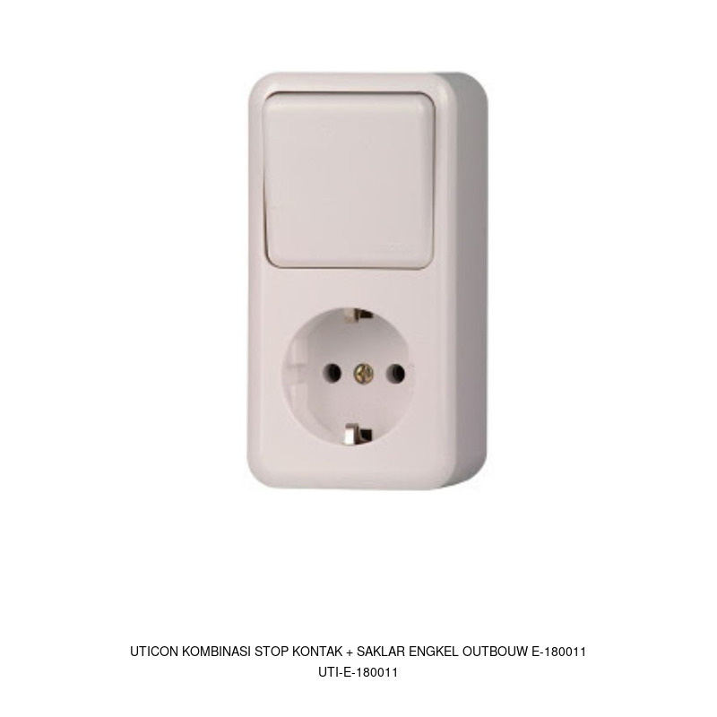 Uticon Uticon Kombinasi Stop Kontak + Saklar Engkel Outbouw E-180011