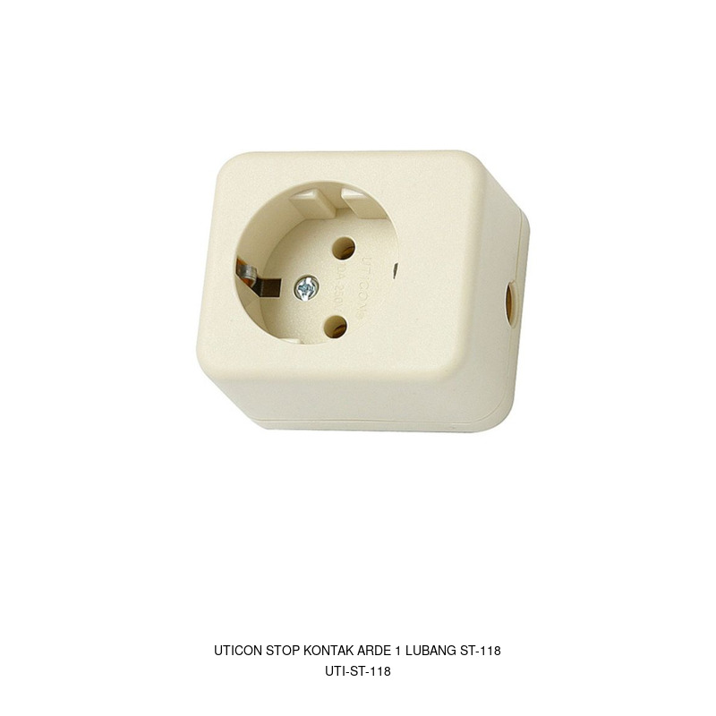 Uticon Uticon Stop Kontak Arde 1 Lubang ST-118