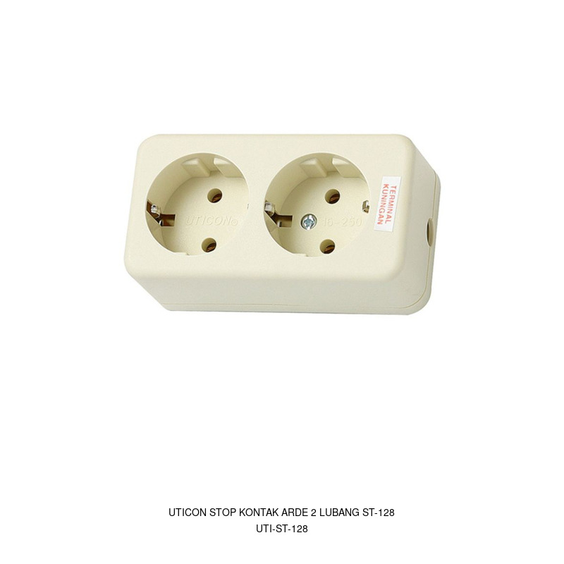 Uticon Uticon Stop Kontak Arde 2 Lubang ST-128