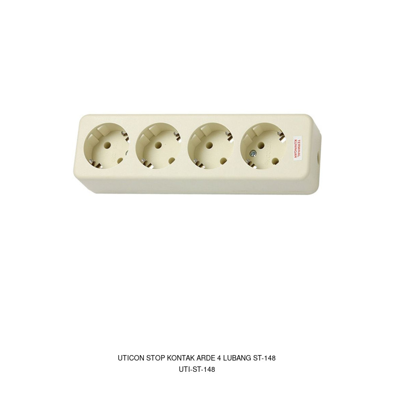 Uticon Uticon Stop Kontak Arde 4 Lubang ST-148