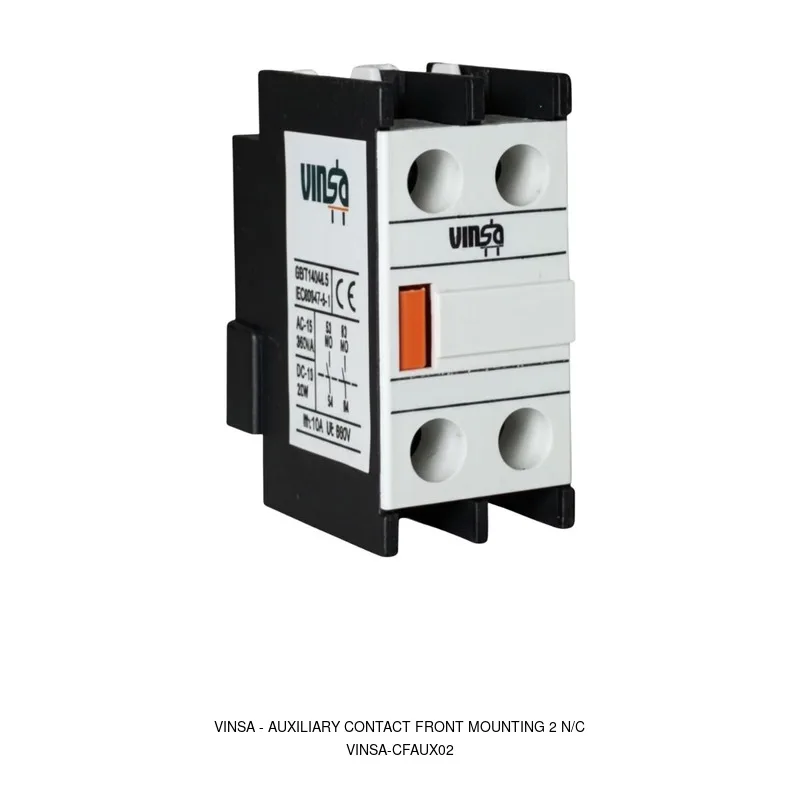 Vinsa Auxiliary Contact Front Mounting 2 N/C