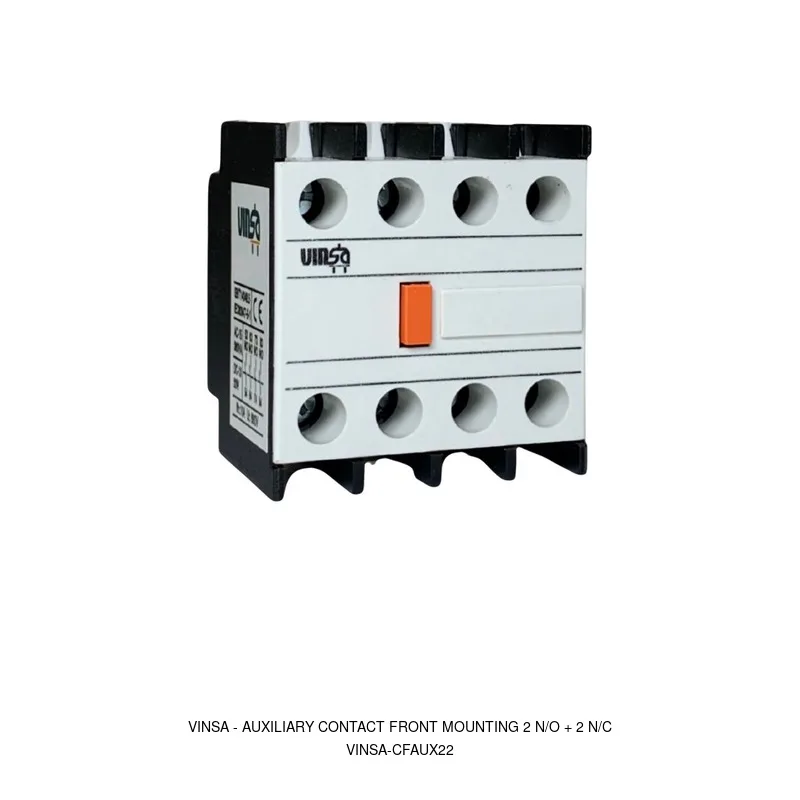 Vinsa Auxiliary Contact Front Mounting 2 N/O + 2 N/C