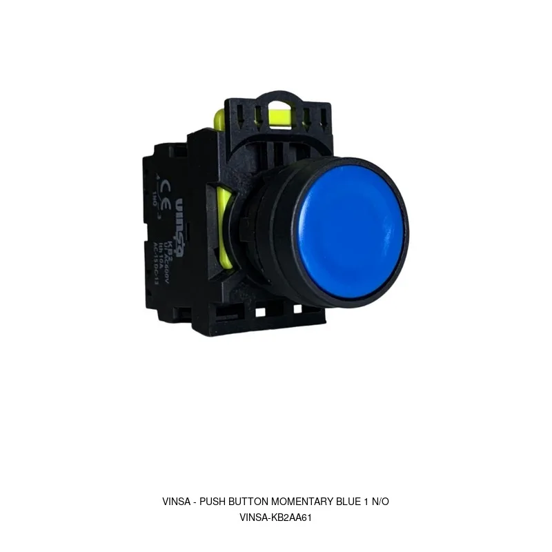 Vinsa Push Button Momentary Blue 1 N/O