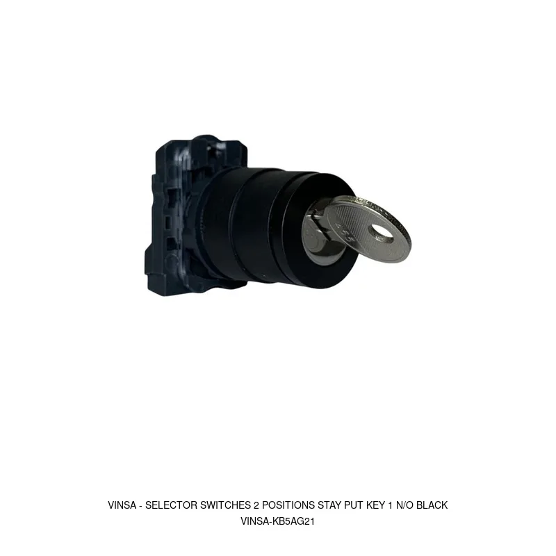 Vinsa Selector Switches 2 Positions Stay Put Key 1 N/O Black