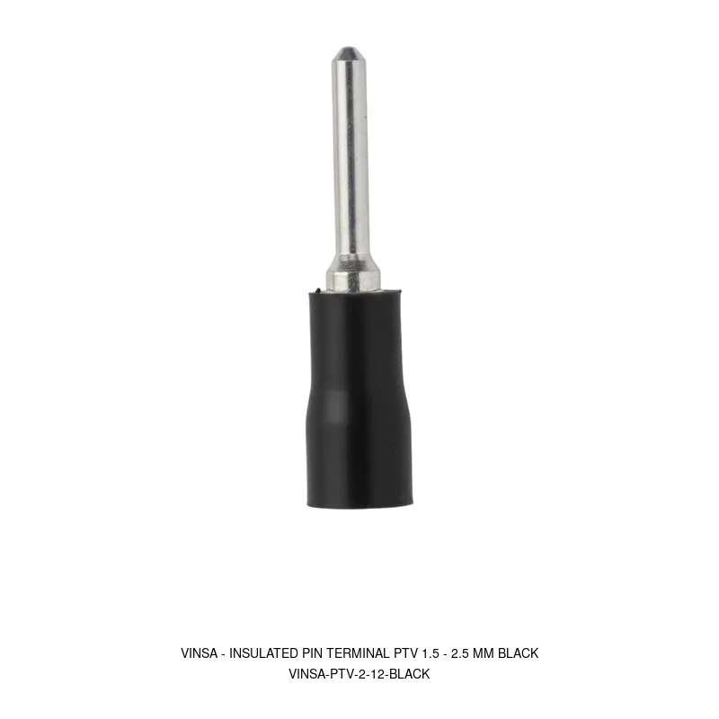 Vinsa Insulated Pin Terminal PTV 1.5 - 2.5 mm Black