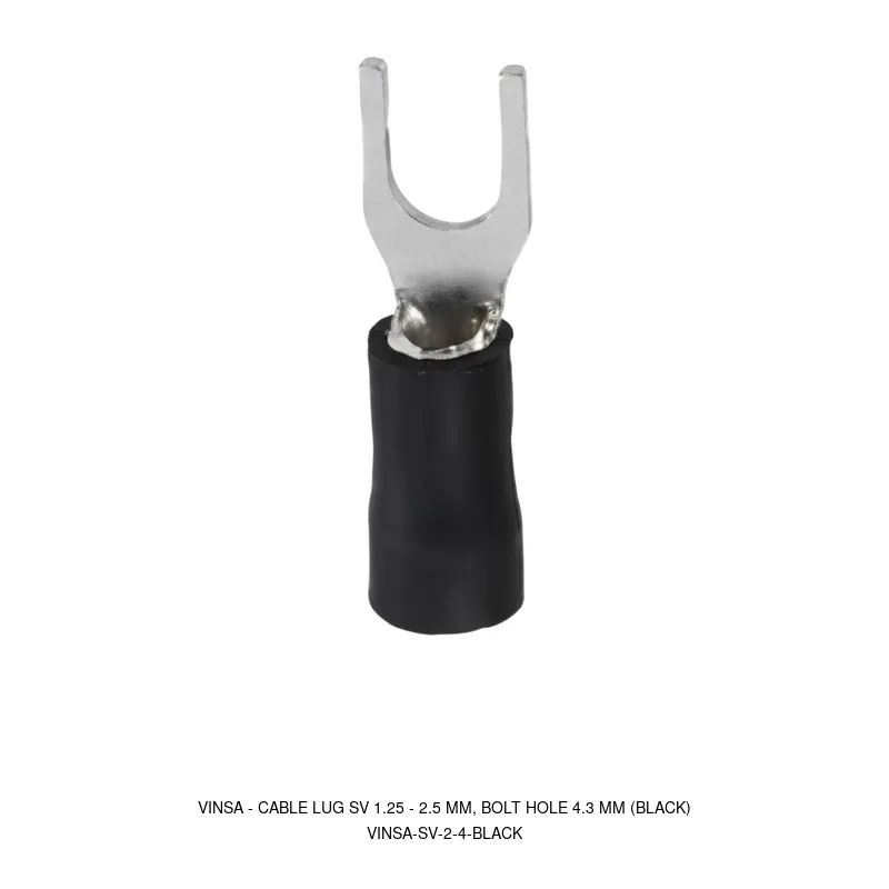 Vinsa Cable Lug SV 1.25 - 2.5 mm, Bolt Hole 4.3 mm (Black)
