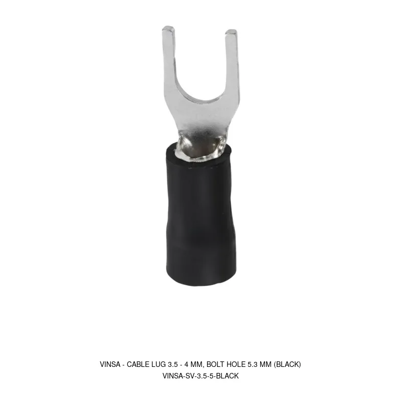 Vinsa Cable Lug 2.5 - 4 mm, Bolt Hole 5.3 mm (Black)
