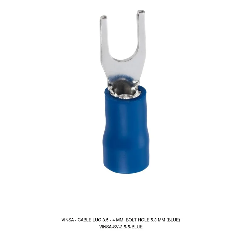 Vinsa Cable Lug 2.5 - 4 mm, Bolt Hole 5.3 mm (Blue)