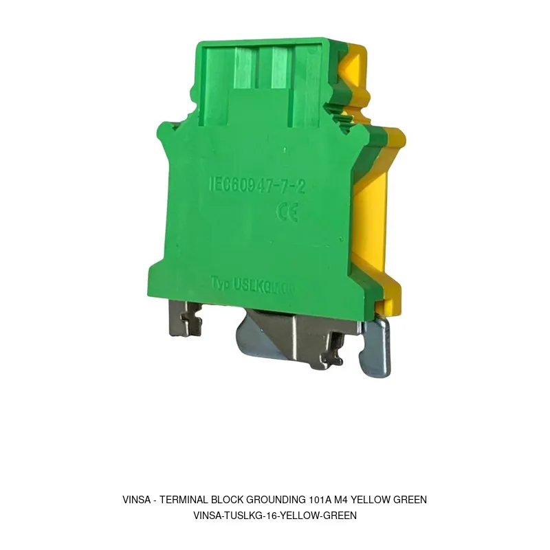 Vinsa Terminal Block Grounding 101A M4 Yellow Green