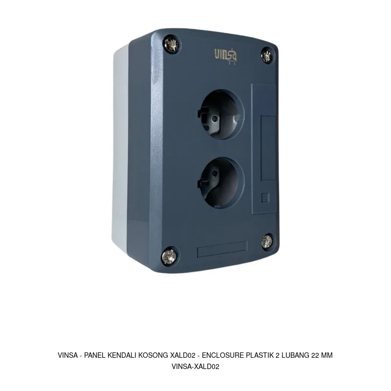 Vinsa Panel Kendali Kosong XALD02 - Enclosure Plastik 2 Lubang 22 mm