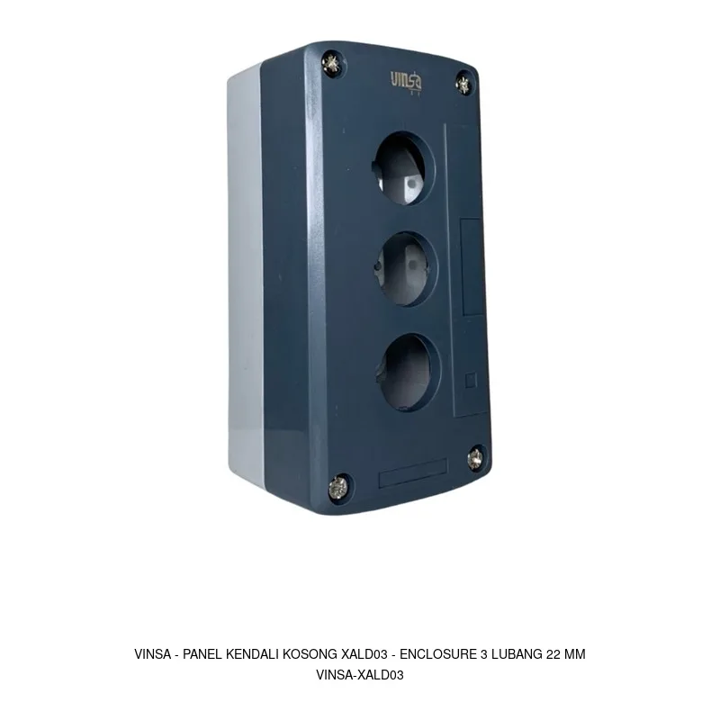 Vinsa Panel Kendali Kosong XALD03 - Enclosure 3 Lubang 22 mm